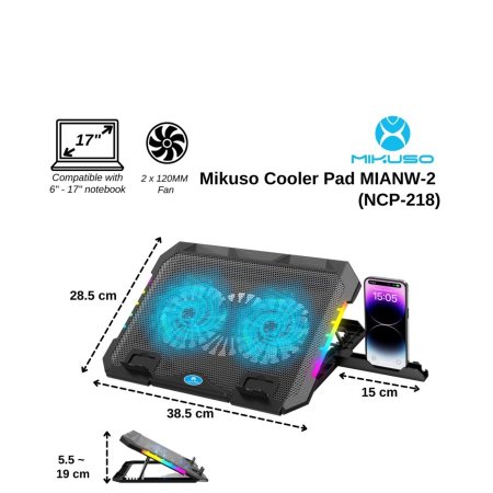 MIKUSO NCP-218 Cooling Fan Gaming Laptop Cooling
