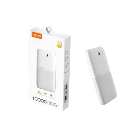 LDNIO PR1009 Ultra-thin Power Supply Portable 10000 mAh Dual USB Polymer Battery Power Bank